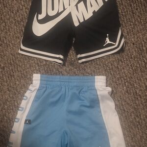 Jordan Kids' Black and Blue Shorts Set